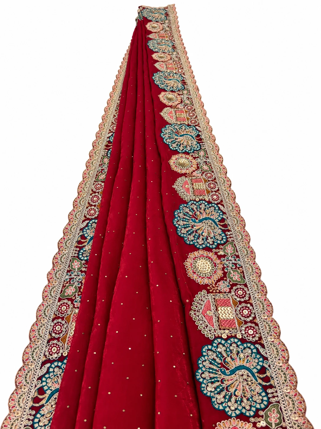Royal Ruby Red Designer saree