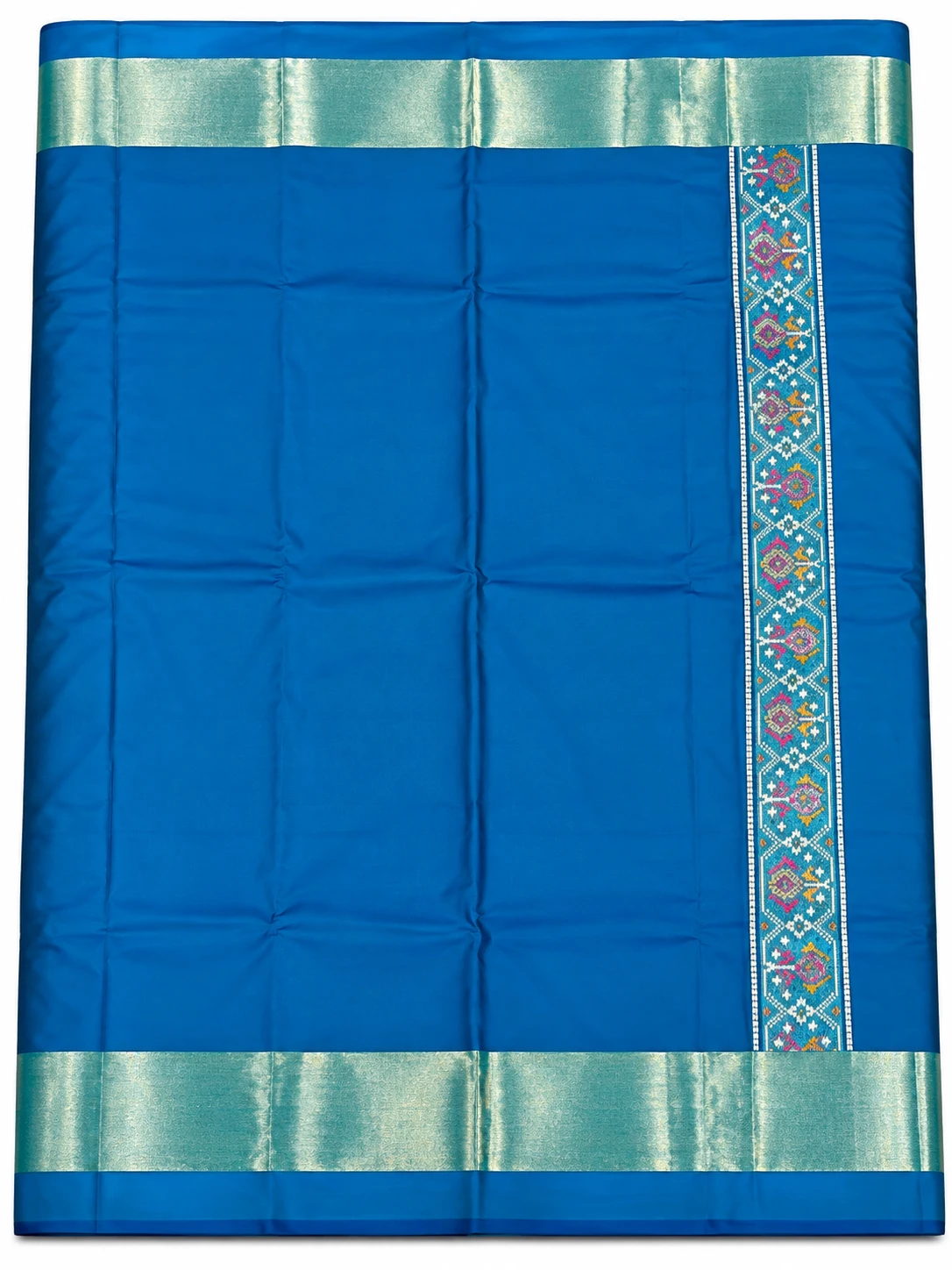 Rudraksh Patola (Turquoise Blue), view 2